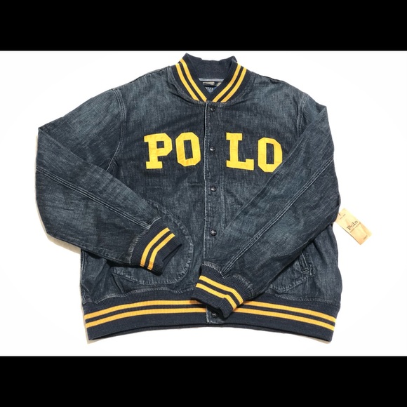 Varsity Denim Baseball Jacket 